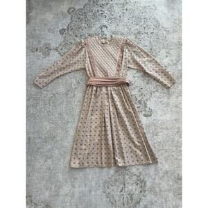 Vintage 1960s Gorgeous B Altman & Co Pink Satin Midi Dress Size 12P‎
